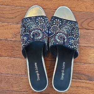 Django & Juliette Beaded Black Mules